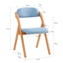 SoBuy деревянный складной стул с подушкой сиденья Синий FST92-BL