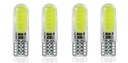 4 светодиодные лампы W5W T10 COB