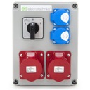 ROZDZIELNICA BUDOWLANA 2x32A/4 2x230V WYŁ. L-0-P