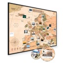 Карта Европы - пробковая карта для обозначения путешествий