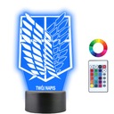 Атака Титанов Levi Ackerman 3D Led Night Lamp