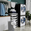 Skrinka na práčku sušička kúpeľne regál stĺpik práčka sušička čierna Hĺbka nábytku 65 cm