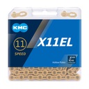 Цепь KMC X11 x118 EL Ti-N золото