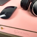 Защитный коврик для клавиатуры и мыши на стол 90х45см пудровый розовый