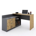 Функциональный угловой письменный стол Omega Г-образной формы с 3 ящиками.