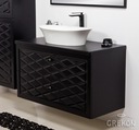 Szafka łazienkowa w stylu glamour czarna 100 COBRA Głębokość mebla 50 cm