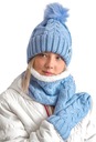 ZESTAW DAMSKI MŁODZIEŻOWY KOMPLET ZIMOWY CZAPKA KOMIN RĘKAWICZKI