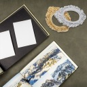 6 ШТ. МІНІ-РАМКИ З ЖИВИЦІ, ЗОЛОТІ, ДЛЯ DIY, ВІНТАЖНИЙ ДЕКОР ДЛЯ ДОМУ