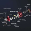 Литая катушка Kastking Mega Jaws UV RED — 9,1:1 — левая