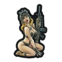 Нашивка M-Tac Tactical girl №5 ПВХ емблема Velcro pin-up M249