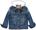 ДЖИНСОВАЯ КУРТКА ДЛЯ МАЛЬЧИКОВ, КАТАНА, ДЖИНСЫ С КАПЮШОНОМ, размер 152 см