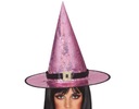 Шляпа ведьма розовая парча Хэллоуин ведьма