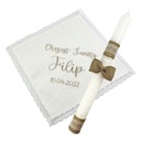 ŚWIECA NA CHRZEST + SZATKA DO CHRZTU HAFT