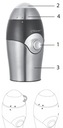 Elektrický mlynček na kávu Maestro 50g 150W MR-451 Značka Maestro