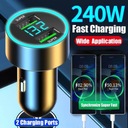 240W CAR CHARGER FAST CHARGING 2 USB PORTS ADAPTADOR PARA IPHONE SAMSUNG XIAOM 