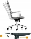 Fotel biurowy z PODNÓŻKIEM ROZKŁADANY ALVIN czarny Maksymalna wysokość siedziska 62 cm