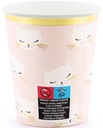 Бумажные стаканчики CAT KOTEK, розовые, для детского дня рождения, 200 мл, 6 шт.