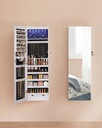 Подвесной шкаф с зеркальным органайзером для ювелирных изделий и косметики