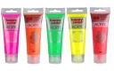 HAPPY COLOR АКРИЛОВЫЕ КРАСКИ НАБОР КРАСОК FLUO 5 ЦВЕТОВ