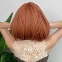 Parochňa Dámske Parochne Ženy Svetlý Bronz Bob Krátke Vlasy Prírodné Ofina Farba vlasov svetlo hnedá