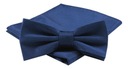 Мужской галстук-бабочка и нагрудный платок - Alties - Светло-темно-синий