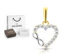 ЗОЛОТОЙ КУЛОН 585 КУЛОН СЕРДЦЕ С ЦИРКОНИЕМ