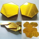Самоклеящиеся зеркала в форме сот, большой шестигранник, набор из 12 штук, золотой шестигранник
