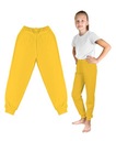 ЖЕЛТЫЕ ЦВЕТНЫЕ СПОРТИВНЫЕ БРЮКИ ДЛЯ ДЕТЕЙ ЦВЕТА ХЛОПОК БЕЗ УЗОРА 110