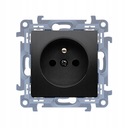 SIMON 10 ОДИНОЧНАЯ МОДУЛЬНАЯ РОЗЕТКА С ЗАЗЕМЛЕНИЕМ CGZ1C.01/49 МАТОВЫЙ ЧЕРНЫЙ
