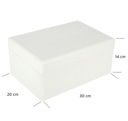 Белый деревянный ящик с крышкой 30х20х14 см.