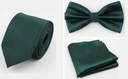Мужской галстук-бабочка+галстук+нагрудный платок, бутылочно-зеленый