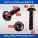 БОЛТИ SOCZEWKOWE M6X25 MM ЧОРНІ 20 ШТ ГНІЗДО SZESCIOKATNE  (18838252349) фото min 4