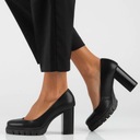 Женская кожаная обувь на высоком каблуке FILIPPO 6096 Туфли без шнуровки Черный 36