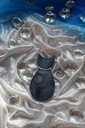 Серый кот, витражный подарочный кулон Тиффани