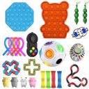 НАБОР ИЗ 23 СЕНСОРНЫХ АНТИСТРЕССОВЫХ ИГРУШЕК