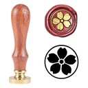 Печать, сургучный штамп, сургучная выкройка ЦВЕТОК С 5 ЛЕПЕСТКАМИ