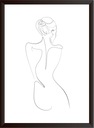 ИЗОБРАЖЕНИЕ ПОСТЕР ЛИНИИ ОДНА ЛИНИЯ ЖЕНЩИНА 04 21х30 А4