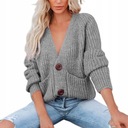 КАРДИГАН СВИТЕР С ГЛУБОКОЙ ШЕЕЙ