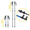 TREKINGOVÉ PALICE NORDIC WALKING PALICE NASTAVITEĽNÉ Model PEAK+ BLUE