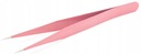 Профессиональный прямой пинцет для наращивания ресниц, розовый