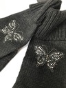 Dámske rukavice čierne vlnené zirkóny Pohlavie Výrobok pre ženy
