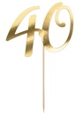 Золотые украшения для торта на 30, 40, 50, 60 дней рождения