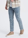 Džínsové pánske džínsové nohavice modré V1 OM-PADP-0109 S Kolekcia Denim