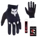 Перчатки для эндуро FOX DIRTPAW BLACK/BLACK/WHITE черно-белые GRATISES