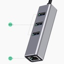 КОНЦЕНТР СЕТЕВОЙ КАРТЫ 4 В 1 USB A 3.0 ETHERNET GIGABIT LAN 1000 МБ RJ45