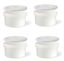 4 ПЛАСТИКОВЫХ КОНТЕЙНЕРА С КРЫШКОЙ 0,240 Л КОРОБКА
