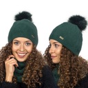 Шапка из альпаки, шарф, помпон, модный набор из бутылочек