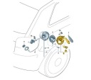AUDI A3 8P COUVERCLE COUVERCLES DE COFFRE GOULOTTE DE REMPLISSAGE CARBURANTS 8P4809999Dphoto 14