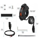 ЗАРЯДНИЙ ПРИСТРІЙ USB DO МОТОЦИКЛА PD30W QC3.0 18W ДВІЙНЕ ШВИДКІ ЗАРЯДКА  (18906959522) фото min 12