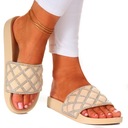 Женские тапочки стильная элегантная обувь стегала